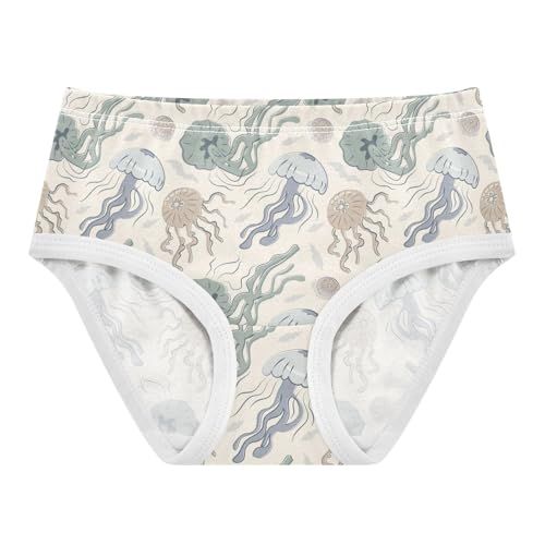 Little Girl Underwear Toddler Panties Kids Undies Jellyfish Soft Cotton Briefs 2T-8Y