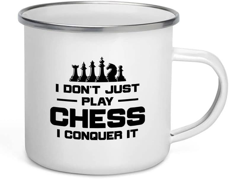Miniatura 1 de Taza de ajedrez camper de 12 oz - conquista - Ordenador jugador de ajedrez Juegos de estrategia Tácticas de ajedrez Ganar Juegos de mesa de ajedrez