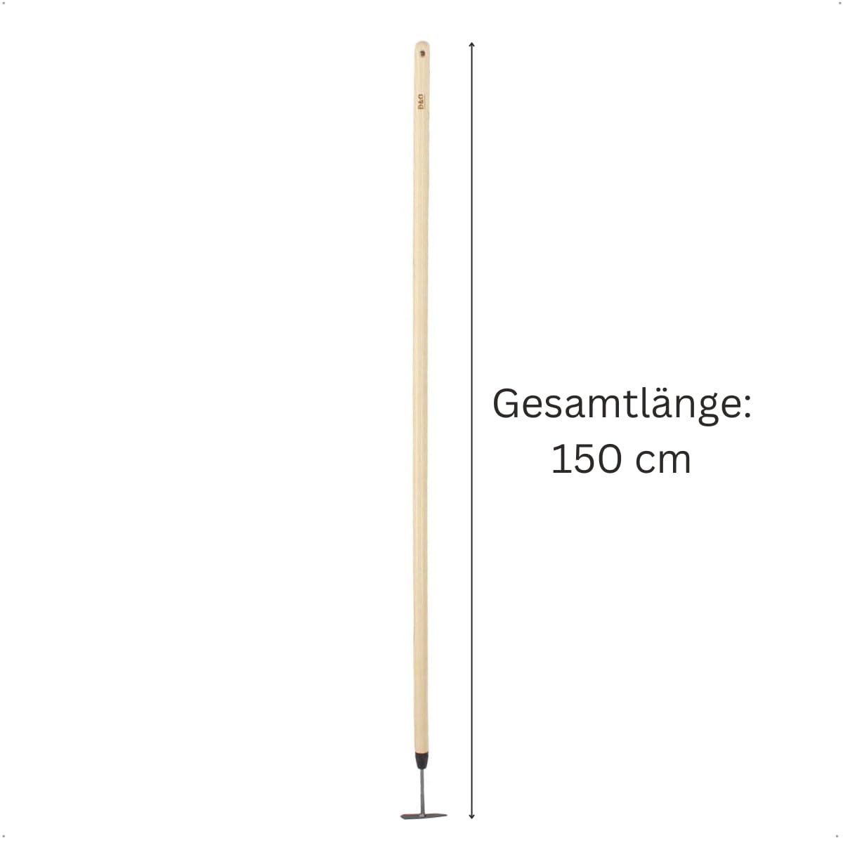 D&O - Fugenkratzer mit Eschenstiel - Unkrautkratzer aus Borstahl, 149 cm | Fugenreiniger fuer Terrasse und Gehweg, geschmiedete Klinge 9,5x1,5 cm, rueckenschonendes Arbeiten ohne Buecken
