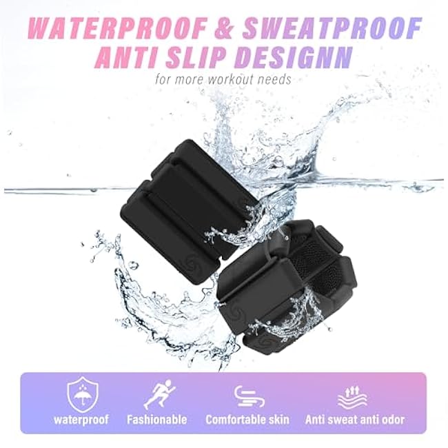 Wrist Weights, Ankle Weights for Women, Hand Weights and Leg Weights Set of 2 (1Lbs Each) Adjustable Comfort Fit, Weights for Women at Home, for Pilates, Yoga, Dance, Running, Gym, Aerobics, Walking