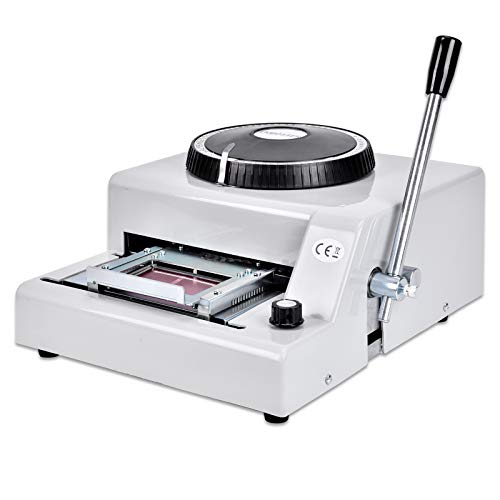 Embossing Machine with 72 Character Card, Dog tag Machine,PVC/ID/Credit Embossed Characters Printer, Manual Card Embosser Printer for Personalized VIP Cards, Club Cards, Membership Cards