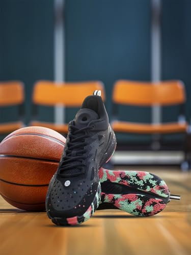 Image of XTEP Men Dynamic Foam Basketball Shoes /Sneakers with Shock Absorption Sports Lining & Breatheable Mesh Upper with Embedded TPU Sole for Extra Support & Rebound