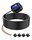 GELRHONR 12V 24V ON/Off Switch with LED Lights, 12 Volts 10A Inline Switch with Self-Adhesive Paste, Surface Mount DIY Automotive Swtich for Car, Truck, RV, Boat and More, 2FT (Blue LED)