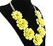 Fit&Wit Color Golden Plated Chain 7 Flowers Mint Statement Fashion Flower Necklace YELLOW