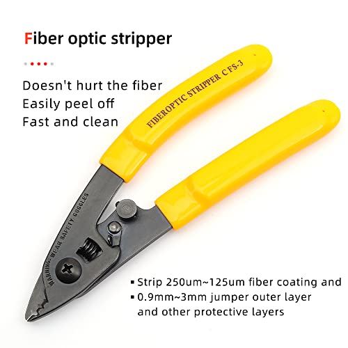 Ftth Fiber Optic Cold Connection Assembly Termination Tools Kit Bag With Fc-6S Fiber Cleaver Visual Fault Locator Sc Fc Connector Optical Power Meter Finder Cable Tester Stripper Tool Dust Free Paper #TOP5