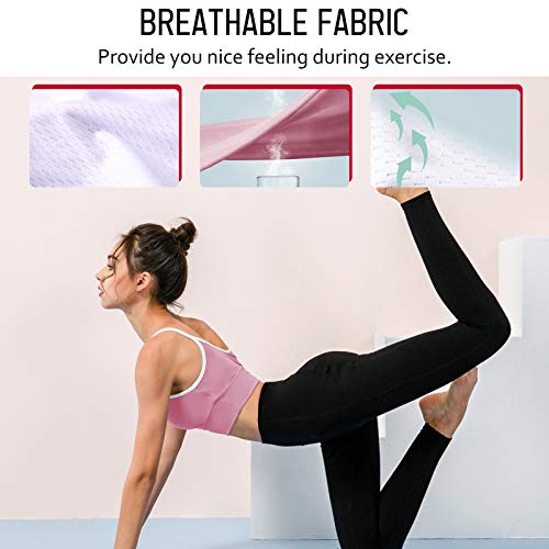 Sunbaca Sutiã espovo feminino com alças cruzadas e espaguete removível acolchoado em U para treino a