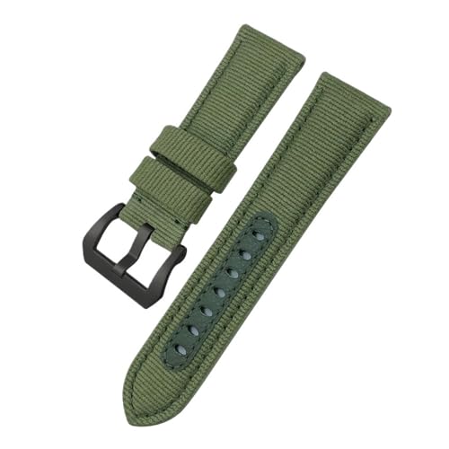 [��ɂ���] �p�l���C 24mm �i�C�����E�H�b�`�X�g���b�v ���~�m�[�� �T�u�}�[�V�u�� PAM01287 01288 01289 �u���[�O���[���O���[ �L�����o�X�t�@�u���b�N�E�H�b�`�o���h�ƌ݊�������(Green black)