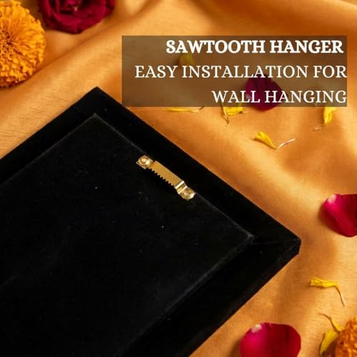 Image of Gold Plated Radha Krishna Photo Frame for Home Decor, Pooja Room Decoration, House Warming & Marriage Gifting - 7 x 6 Inches - 1 Piece