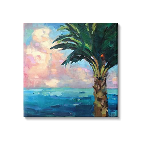 Stupell Industries 'Bold Beach Horizon Palm Tree Pink Sunlit'| Canvas Art by Stupell Industries - Used condition - US$17.01