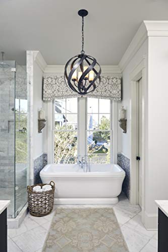 Quoizel Bms2820Ok Blacksmith Pendant Lighting, 4-Light, 240 Watts, Old Black (23" H X 20" W) #TOP2