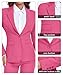 Miesuit Womens Business Casual Suits 2 Piece Fashion One Button Jacket Pants Suit Work Office Outfits for Women Rose Red 3XL