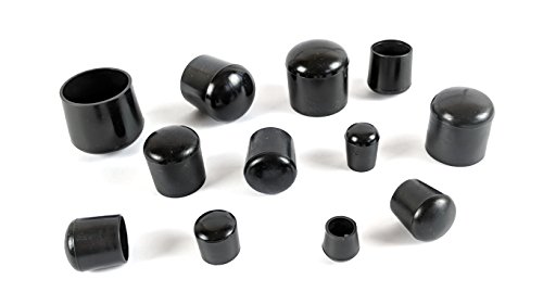 Multipurpose Feet. Plastic Ferrules, Range of Sizes, Made in Germany (Black, 10mm - See Second Image Before Ordering This Size, Pack of 4)