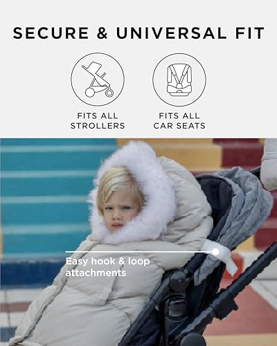 Image of 7AM Enfant Stroller Blanket 212 - Adjustable Baby Car Seat Zipped Blanket for Babies Winter, Unisex Multi Purpose Fleece Lined Warm Hooded Toddler Footmuff Water Repellent | (6M - 4T)