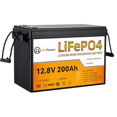 12V 200Ah Lithium Battery LiFePO4 Deep Cycle Battery,100A BMS,4000+ Cycles,Perfect for RV, Home Storage,Marine,Solar Power System and Outdoor Camping. (12V 200Ah)