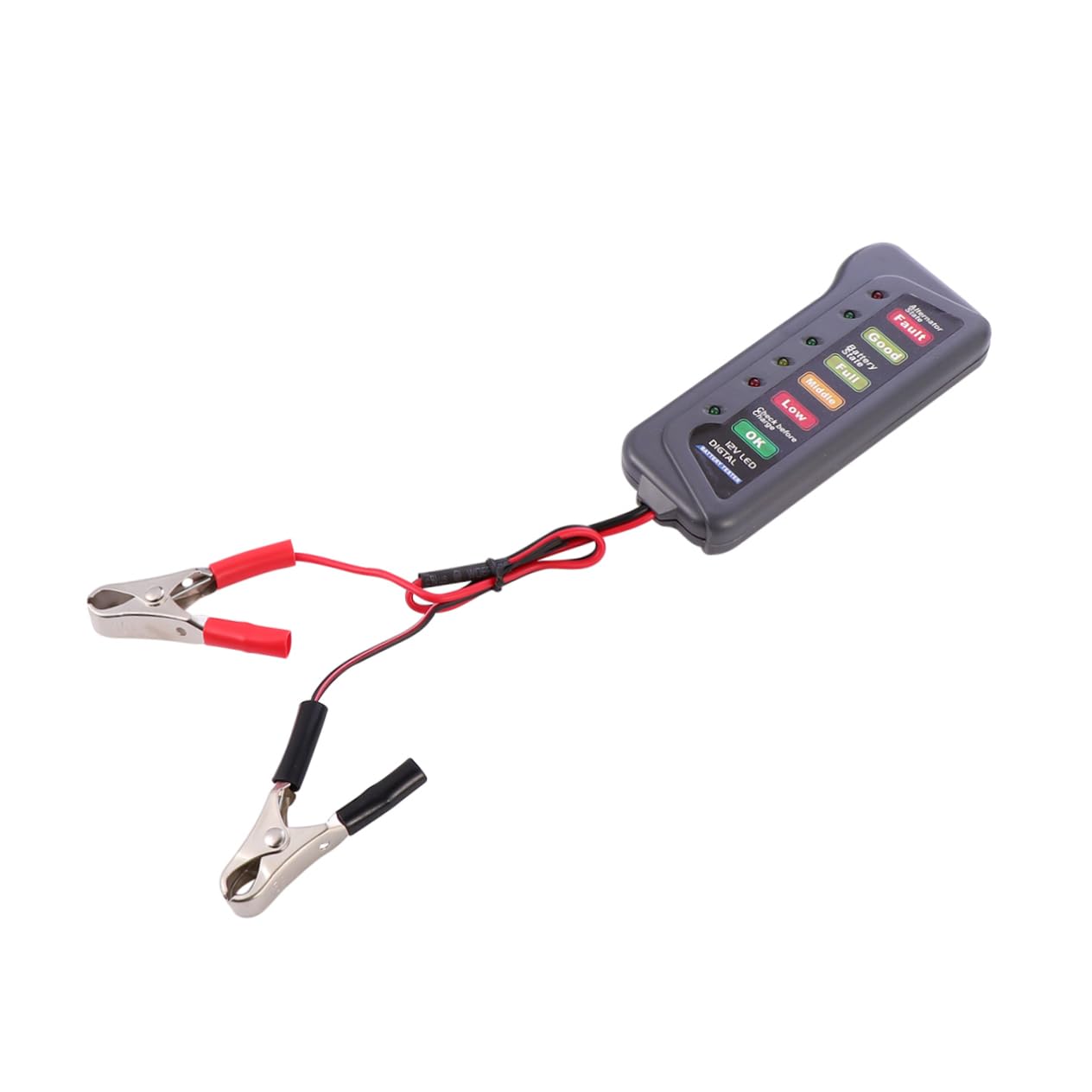 GRIRIW Smart Battery Tester LED Light Analyzer for Accurate Battery Status Durable Battery Measurer with Security Protections for Home Rv Golf Cart and Automotive Use