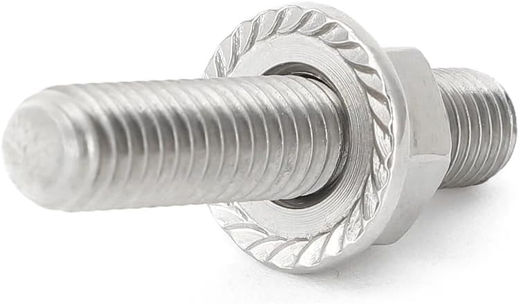 Upgrade Replacement for Twin 84-16 Replacement for Sportster XL 1200 883 86-17 Port Studs Nuts Pipe Butt Screws Both-Ends Screw-in Bolt 4/8 Pcs (4pcs)