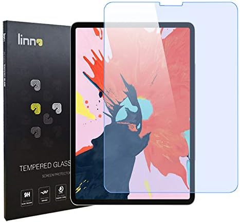 iPad pro 11 2021/ iPad Air 5 (2022)/ Air 4 10.9inch Glass Screen Protector, LINNO [ Eyes Protection Anti UV Blue Light Cut ] Tempered Glass for iPad pro 11inch Anti Scratch Anti Fingerprint Face ID and Apple Pencil Compatible