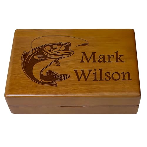 Engraved Fishing Box | Fishing Tackle box | Laser Engraved Jig Box | Fishing Gear | Personalized Fishing Gift | Fly Fisherman Box