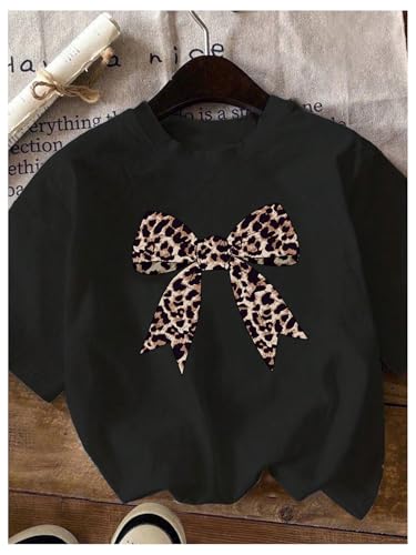 Image of RoseSeek Girl's Graphic Tee Shirt Short Sleeve Round Neck Preppy Casual Trendy Cute Summer Tops