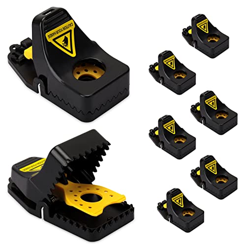 KEEHOM Trampa para Ratones, Juego de 6 Trampas para Ratas Reutilizables Alta Sensibilidad Respuesta Rápida Segura Efectiva con Cebo Ratonera Mouse Trap Profesional para Hogar Jardín Interior Exterior Cover