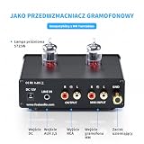 Fosi AudioBOX X4 Phono przedwzmacniacz gramofonowy przedwzmacniacz MM przedwzmacniacz fonograficzny z przekładnią Gain Mini Stereo Audio Hi-Fi przedwzmacniacz do odtwarzacza płyt z zasilaczem