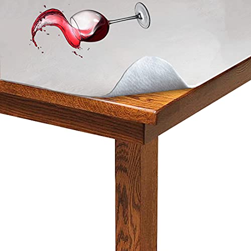 BNYD Table Pad 52  x 90 , Table Protector from Scratch, Under Tablecloth Mat (White)