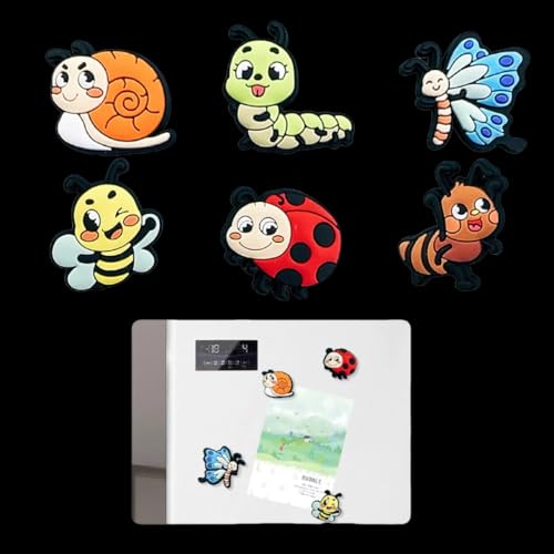 冷蔵庫マグネット デコマグネット キッチン 装飾 昆虫 蝶 バタフライ カタツムリ キャタピラー ミツバチ アリ テントウムシ かわいい シリコンマグネット デコレーション ホワイトボード 植物 (昆虫)