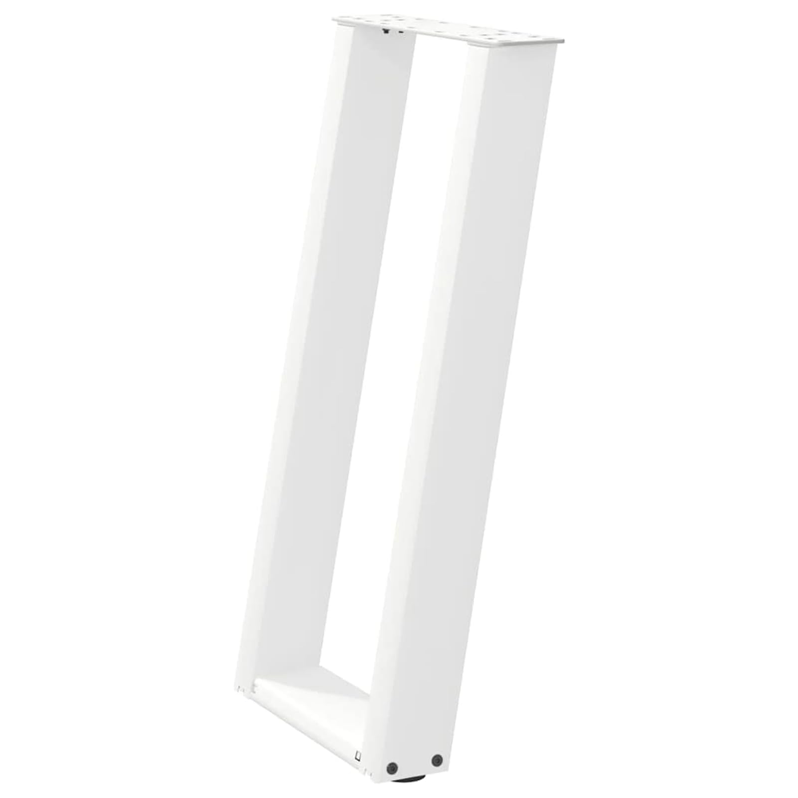 Gambe per Tavolo consolle a Forma di U 2 pz Bianche 38x(72-73) cm in Acciaio