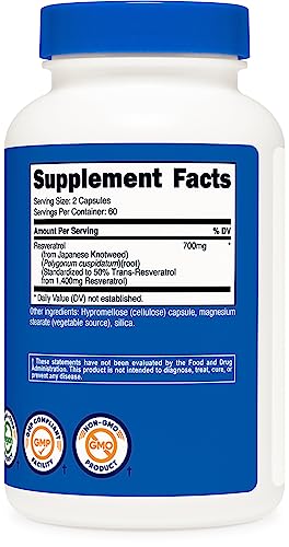 Nutricost 810014679488 Resveratrol 700Mg, 120 Capsules thumb #4