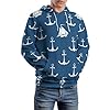 LNFZiZO Nautical Funny Anchor Men’s Long Sleeve Hoodie Pullover Sweatshirt Adult Workout Sweater with Pocket Black #5