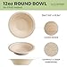 [50 Count] Harvest Pack PFAS Free 12oz Round Paper Bowls - Compostable Heavy-Duty Eco-Friendly Disposable Bagasse Bowls Sugarcane Natural Plant fibers for Meal Prep Takeout Dinnerware 2