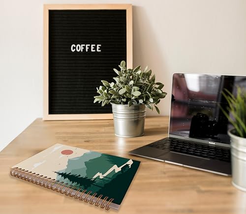 Carnet bohème à spirale 14x21 cm pour notes et fournitures de bureau