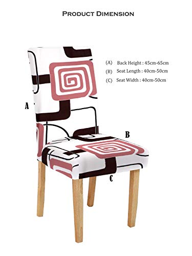 Image of Cortina Dining Chair Slipcover | Protection Chair Cover | Geometric Print, Removable, Washable | Universal Fit Super Soft Stretchy Polyester Spandex | Living Room, Kitchen | Pack of 1, Multi 6