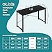 OLIXIS 47 Inch Home Office Desk, Small Computer Work Table with X-Shaped Reinforcement, Home Simple Modern Writing Study Table, Black