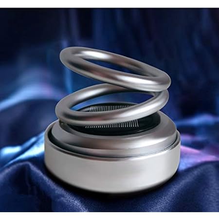 Amazon Co Jp Pichidr Jp 車 芳香剤 マダブルリング ソーラー 太陽エネルギー 自動回転 高級 空気清浄機 消臭 1枚アロマパッド付き 車 バイク