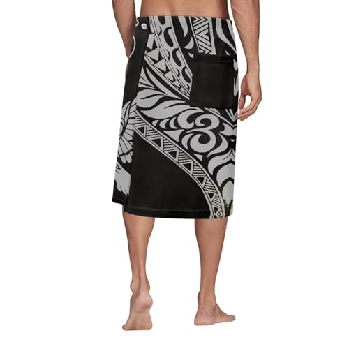 Samoan Dress for Men Lava Lava Sarong Wrap Tribal Hawaiian Wrap Skirt2