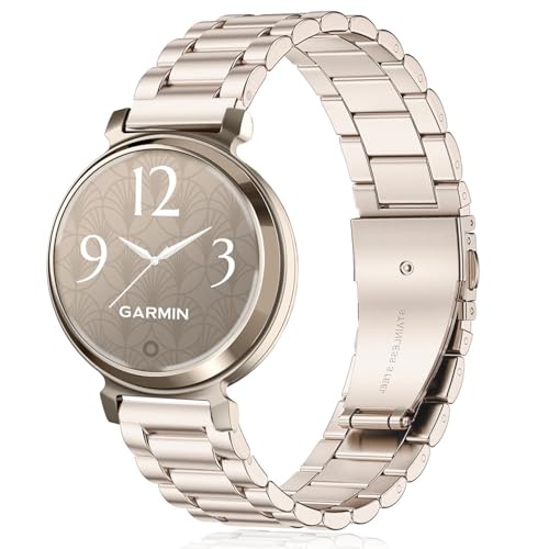 Issinlky Metalowa pasek do Garmin Lily 2, 14MM pasek ze stali nierdzewnej do Garmin Lily 2 Damen