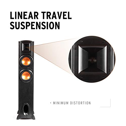 Klipsch Synergy Black Label F-200 Floorstanding Speaker With Proprietary Horn Technology, Dual 6.5” High-Output Woofers, With Room-Filling Sound In Black #TOP2