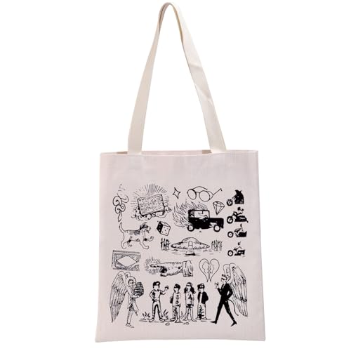 PYOUL Omens TV Show Regalo Ispirato Aziraphale e Crowley Fan Tote Bag Ineffable Mariti Borsa Omens TV Show Merch, Ineffable Mariti Tote, Large