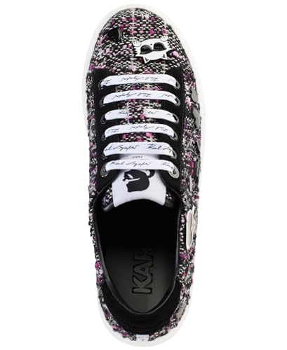 Image of Karl Lagerfeld Women's Cate Pins Tweed Lace up Sneaker