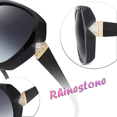 Image of The Fresh Women's Oversized Square Jackie O Cat Eye Hybrid Butterfly Fashion Sunglasses - Exquisite Packaging