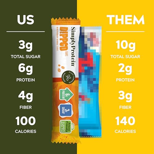 image for Simply Protein - Dipped Bars Variety Pack, 30 Count - Cookies and Crè