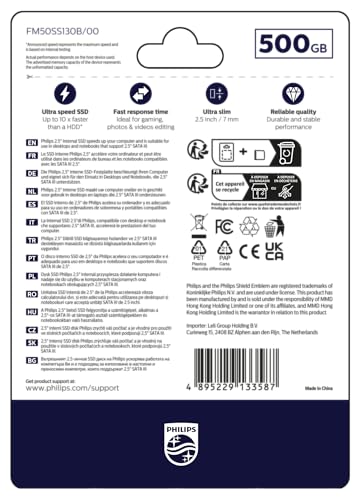 PHILIPS Internal SSD 2.5 inch SATA III 500 GB S130 Ultra Speed, Read Speed up to 550 MB/s - Image 9