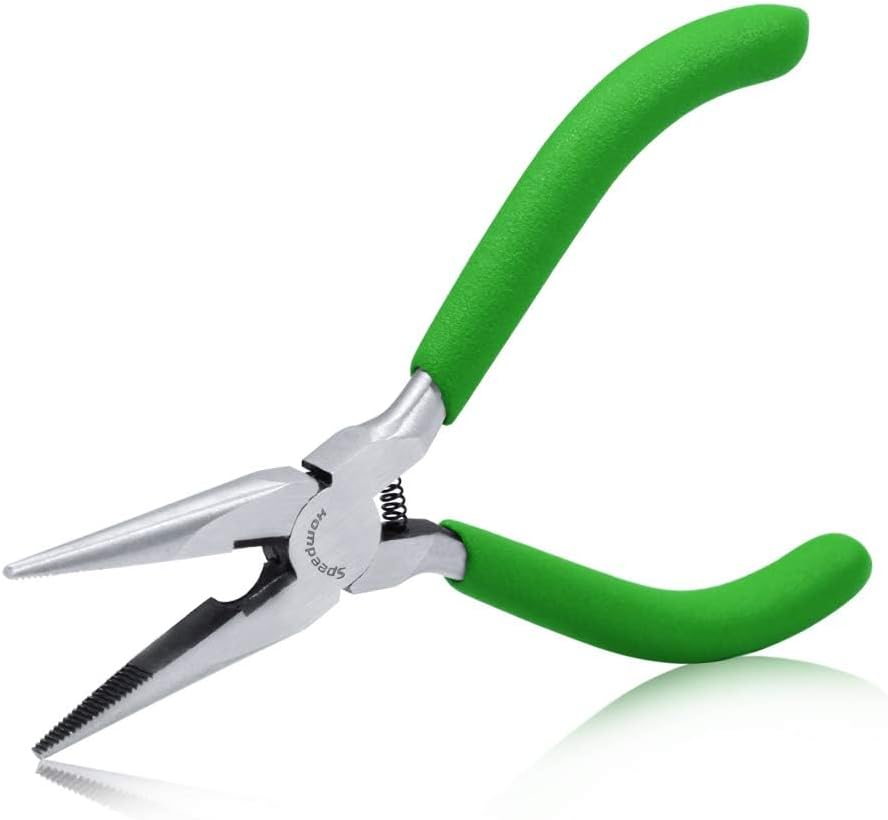 SPEEDWOX 5 Inches Long Nose Pliers with Cutter Mini Jewelry Pliers Small Wire Cutters Professional Jewelry Making Tool Beading Hobby Craft DIY Supplies