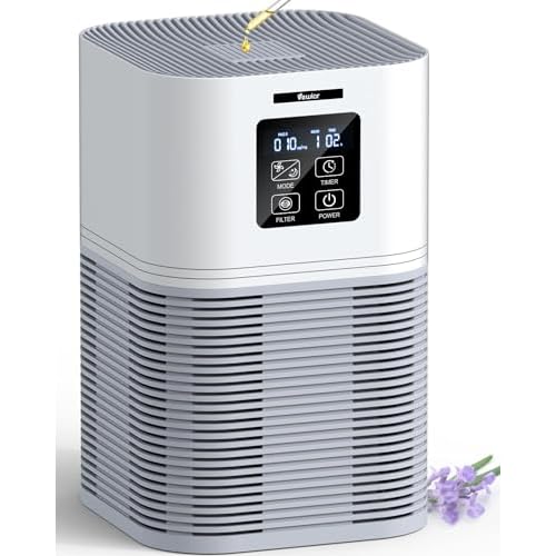 VEWIOR Air Purifiers for Home, Air Purifiers for Large Room up to 1200 Sq.ft, H13 True Air Filter with Fragrance Sponge 6 Timers Quiet Air Cleaner for