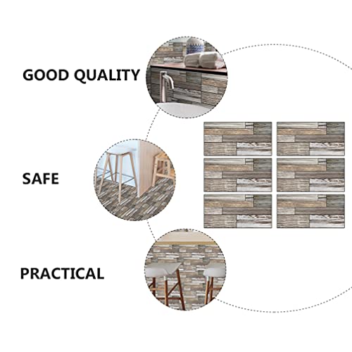 Happyyami 6 Blätter Wandaufkleber Selbstklebende Backsplash-aufkleber Backsplash Aufkleben Küchenrückwand Aufkleben Backsplash-fliese Für Die Küche Hintergrund Pvc 3d Decke Regeneration