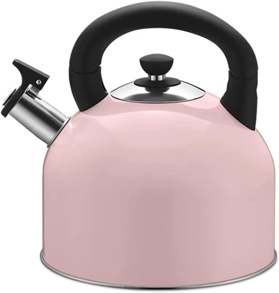 Stove Top Kettle 304 Stainless Steel Whistling Tea Kettle Teapot for Stove Top 4 litres Whistling Kettle with Anti-Scald Handle Stovetop Kettle Kitchen,B-4L