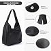 Imagen de GSenhui Hobo Bag Tote Bag Damen Uni Tasche Umhängetasche Gross Tragetasche Große Kapazität Damen Schultertaschen Handtasche Schule Vintage Beuteltasche Ledertasche Schwarz