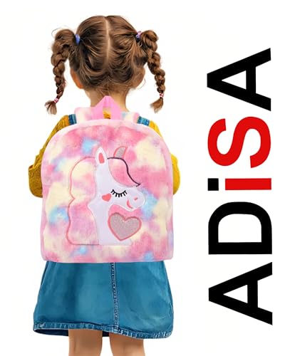 Image of ADISA Kids Backpack Toddler Bag Back Pack Plush Cartoon for Girls and Boys 1-5 Years