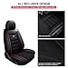 Muchkey Car Seat Covers for Rio Full Set Front+Rear Premium Waterproof Faux Leather Cushion Accessories MH51 Red